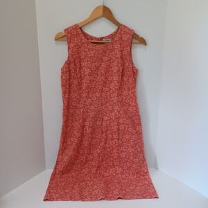 L.L. Bean‎ Sleeveless Shift Floral Summer Dress Knee Length Size 4